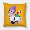 Cuphead Throw Pillow Official Cuphead Merch
