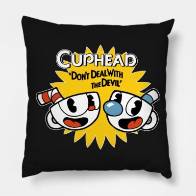 Cuphead Dont Deal With The Devil Throw Pillow Official Cuphead Merch
