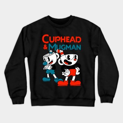 Cuphead And Mugman Crewneck Sweatshirt Official Cuphead Merch