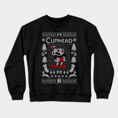 Ugly Sweater Cuphead Crewneck Sweatshirt Official Cuphead Merch
