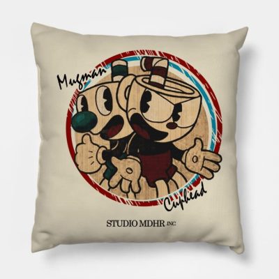 Cuphead Old Cartoon Style Throw Pillow Official Cuphead Merch