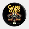 Cuphead Game Over Indie Gaming Pixel Art Pin Official Cuphead Merch