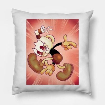 Cuphead Ready For Action Throw Pillow Official Cuphead Merch