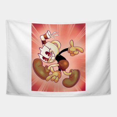 Cuphead Ready For Action Tapestry Official Cuphead Merch