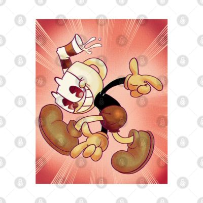 Cuphead Ready For Action Tapestry Official Cuphead Merch
