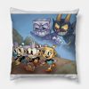 The Cuphead Show 1St Anniversary Throw Pillow Official Cuphead Merch