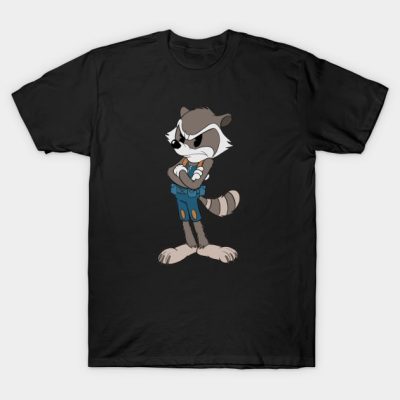 Space Raccoon In 1930S Rubber Hose Cartoon Style C T-Shirt Official Cuphead Merch