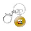 Cartoon Cuphead Keychains Handmade Glass Cabochon Alloys Key Rings Pendants Car Key Chains Trinkets 5 - Cuphead Store