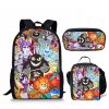 Cuphead Mugman Schoolbag 3pcs set Anime Cartoon Boys Girls Oxford Waterproof Backpack Lunch Bag Pencil Case 1 - Cuphead Store