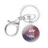 Cute Cuphead Keychains Handmade Glass Cabochon Alloys Key Rings Pendants Trinkets Cartoon Fashion Creative Design 1 - Cuphead Store