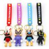Game Cuphead Keychain Cup Head Key Chain 3D Doll Men s and Women s Bags Hanging - Cuphead Store