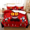 The Cuphead Show Bedding Set Single Twin Full Queen King Size Bed Set Teenager Bedroom Sheet 9 - Cuphead Store