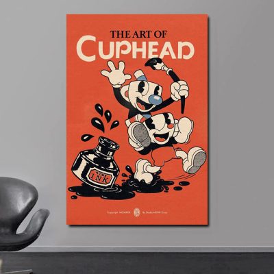 The Devil Cuphead Craps Posters Game Anime Cartoon Canvas Painting Pictures for Modern Bedroom Club Wall 11 - Cuphead Store