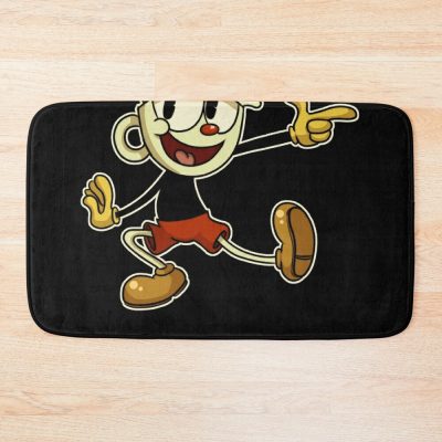 Cuphead , Cuphead, Cuphead And Mugman, Cuphead Game, Cagney Carnation, Cuphead Cagney Carnati Bath Mat Official Cuphead Merch