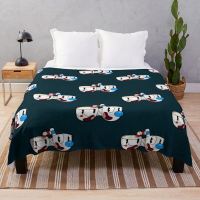 Cuphead And Mugman Throw Blanket Official Cuphead Merch