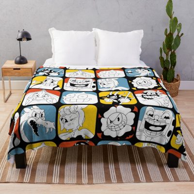 Cuphead Bosses Throw Blanket Official Cuphead Merch
