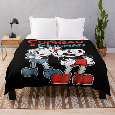 Cuphead Mugman Dynamic Duo Graphic T Shirt Throw Blanket Official Cuphead Merch