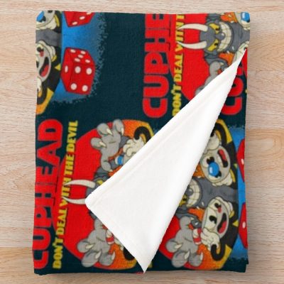 Cuphead Mugman Dont Deal With The Devil Throw Blanket Official Cuphead Merch