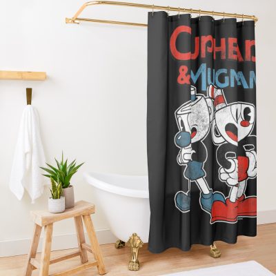 Cuphead  Mugman Shower Curtain Official Cuphead Merch