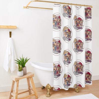 Cuphead Ate My Neighbors Shower Curtain Official Cuphead Merch