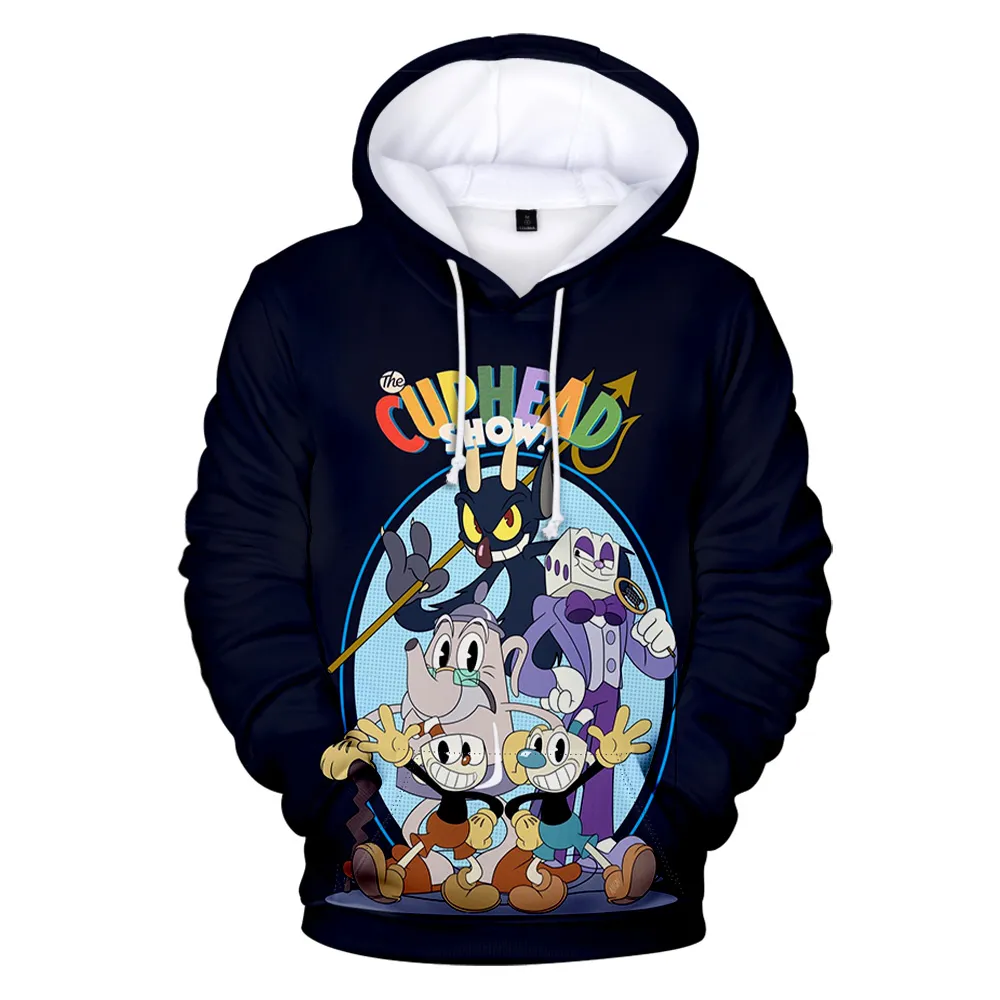 New The Cuphead Hoodie Men Sweatshirt 3D Printed Anime Cartoon Hooded Boys Girls Hoodie Sweatshirt Women - Cuphead Store