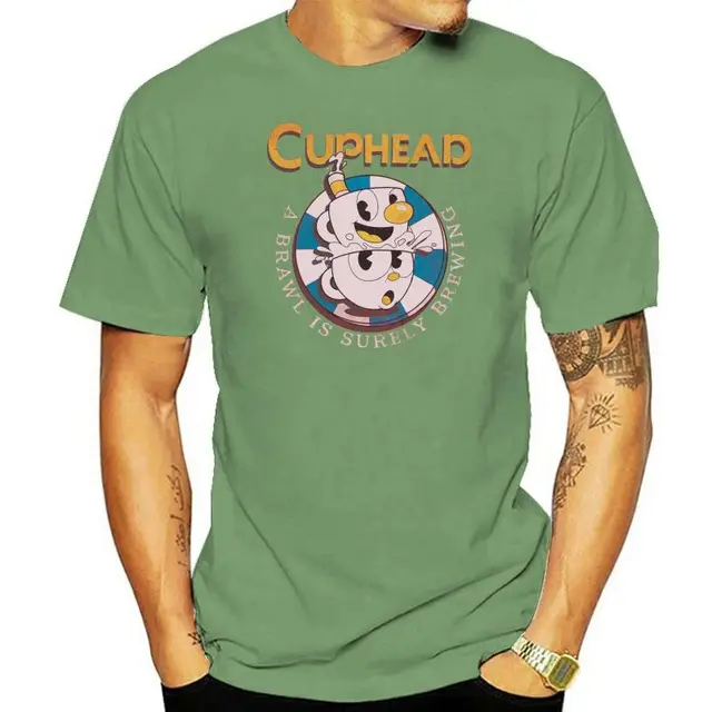 Summer 2022 tshirt Brewing Mens Graphic T Shirt harajuku Cuphead Brawl is.jpg 640x640 15 - Cuphead Store