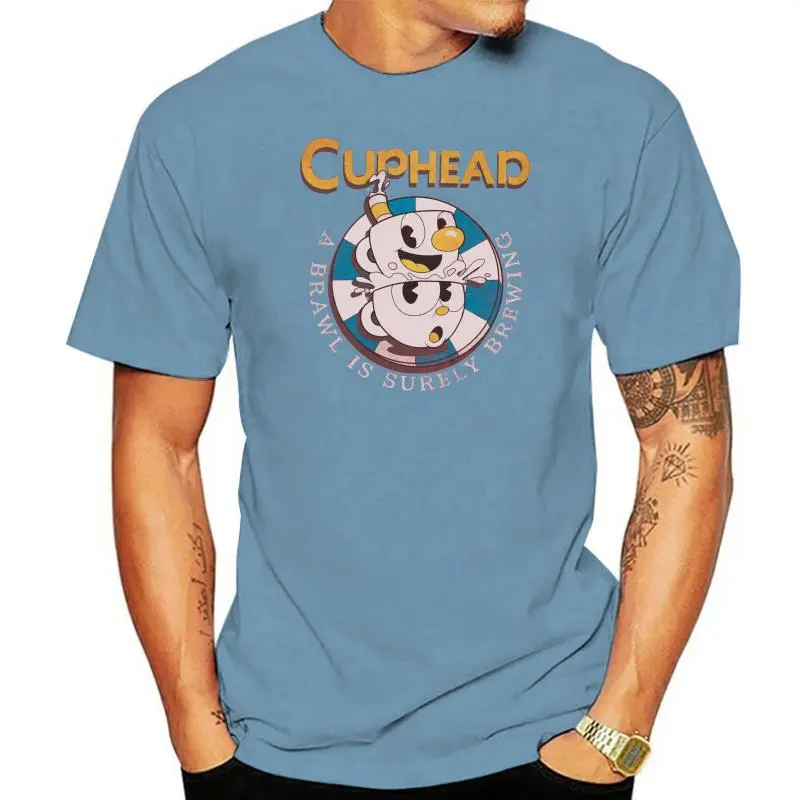 Summer 2022 tshirt Brewing Mens Graphic T Shirt harajuku Cuphead Brawl is - Cuphead Store