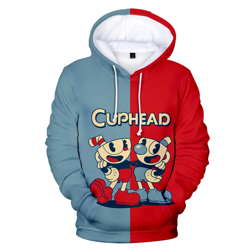 The Cuphead Show Hoodies 3D Prints Unisex Fashion Pullover Sweatshirt TV Series Streetwear Tracksuit - Cuphead Store