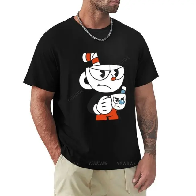 man summer for boys Cuphead and Mugman Angry plain hippie clothes mens big and tall - Cuphead Store