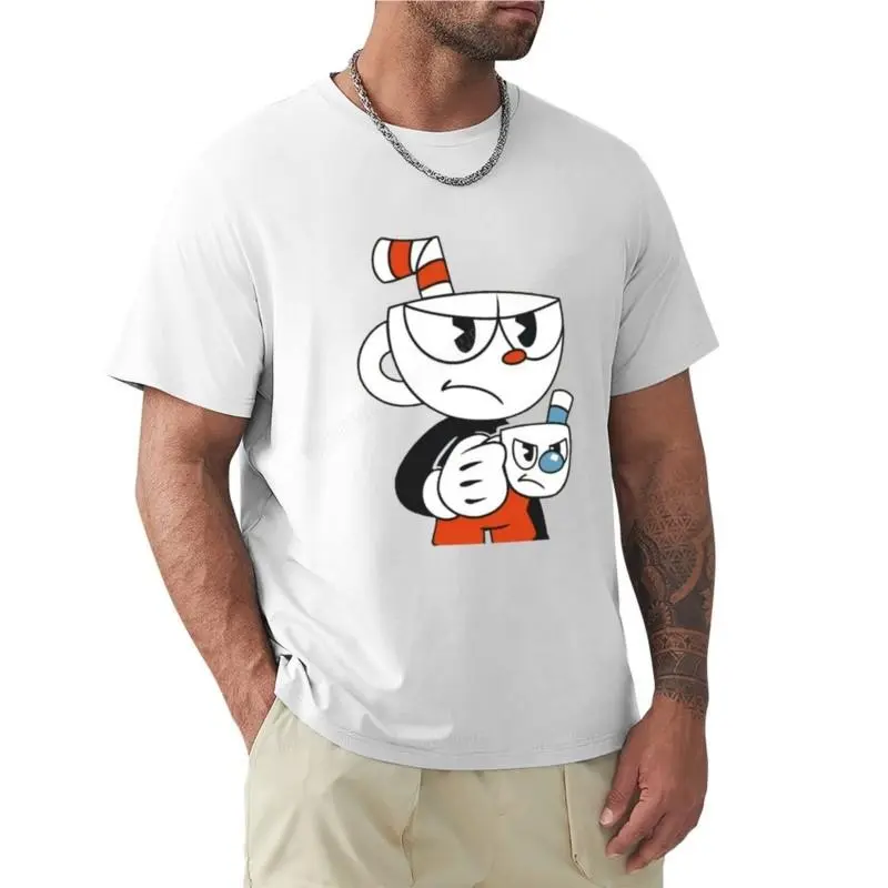 man summer for boys Cuphead and Mugman Angry plain hippie clothes mens big and tall t - Cuphead Store