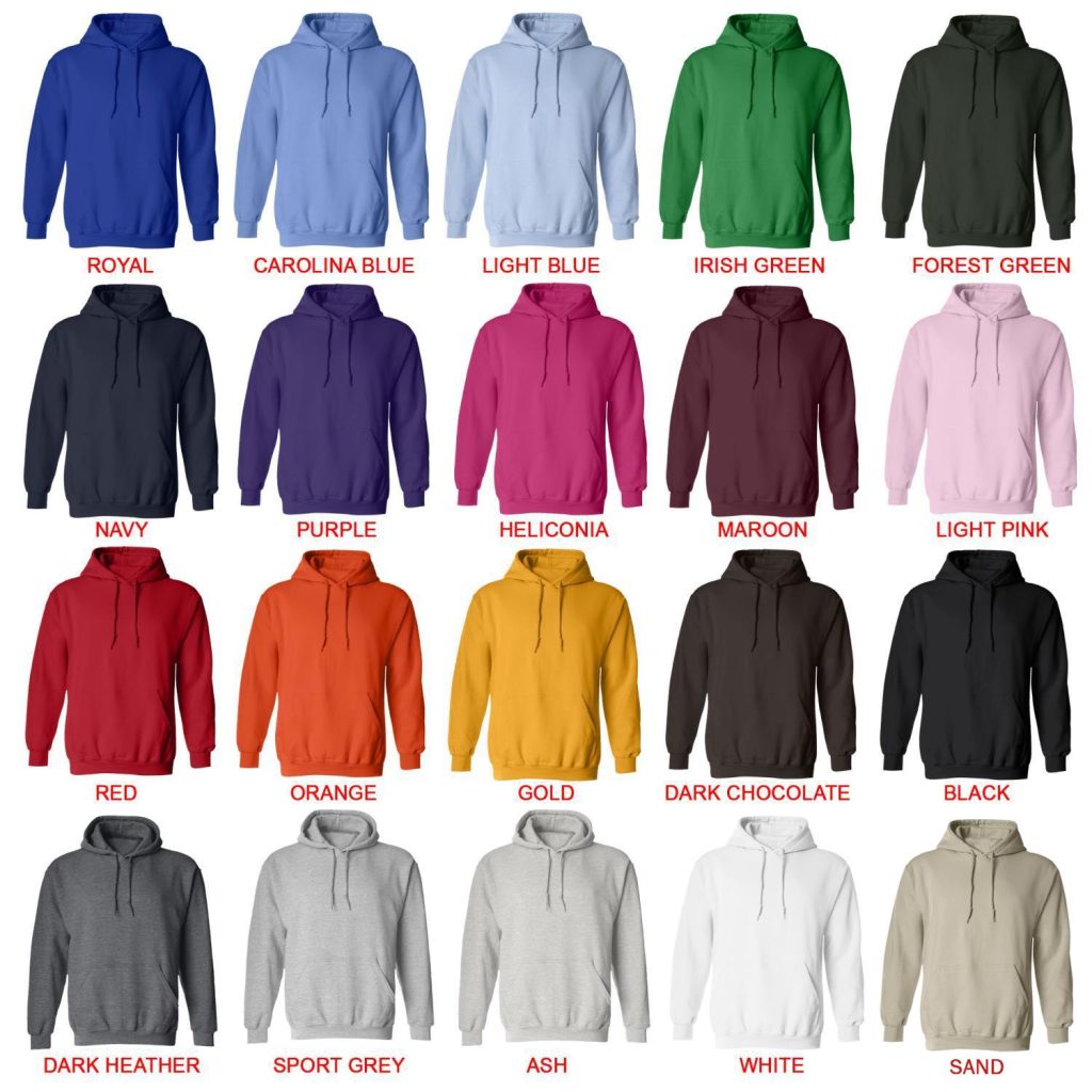 hoodie color chart - Cuphead Store